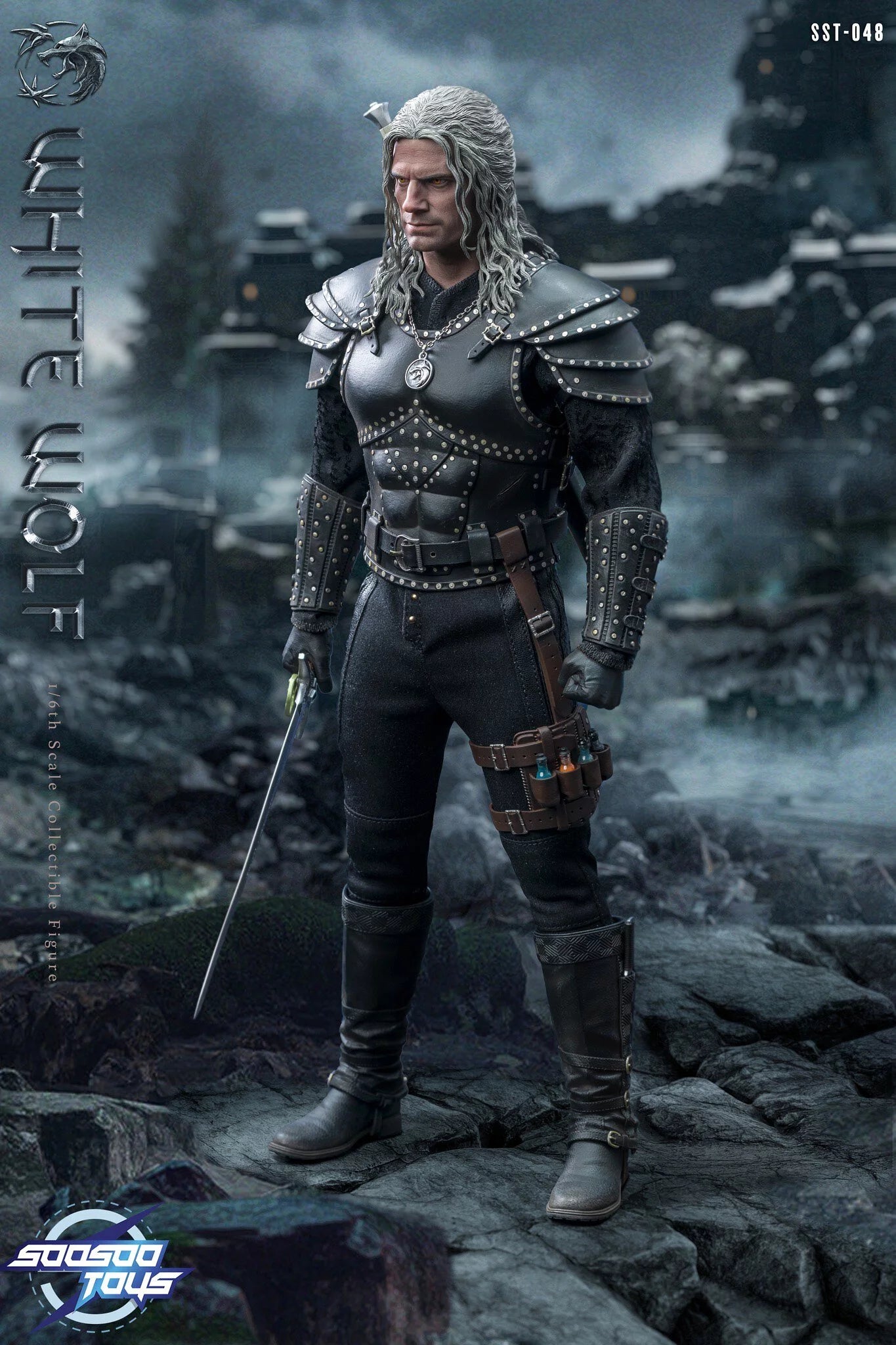 SOOSOO TOYS The Witcher White Wolf Henry Cavill 1/6th Scale Action Figure SST048