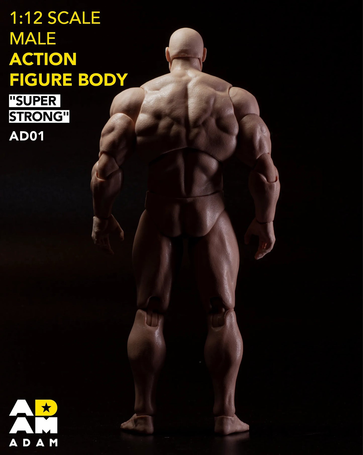 MUFF TOYS Adam Comic Style Super Strong Male 1/12th Scale Action Figure Body AD01